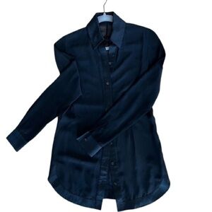 GIVENCHY sheer silk button-down blouse